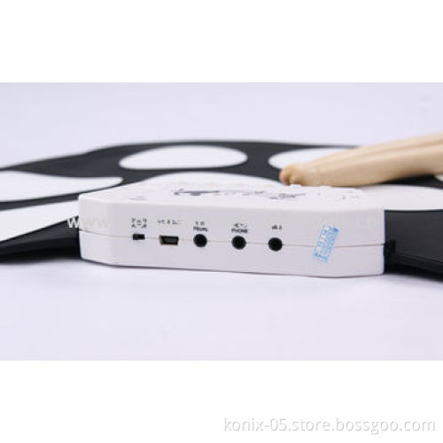 Portable USB roll up drum kit, interface for computer with software